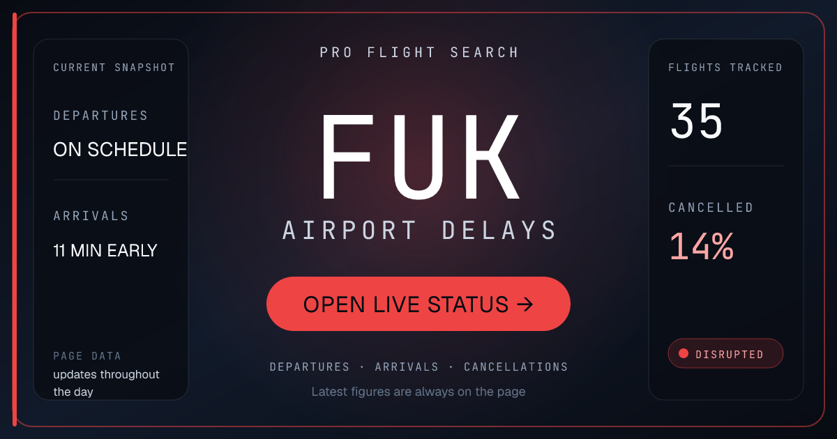 福岡空港（FUK）の欠航・遅延情報：出発+66分
