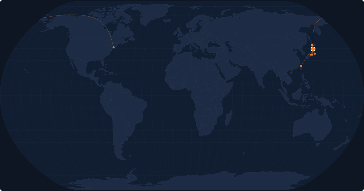 Nonstop route network at Akita (AXT)