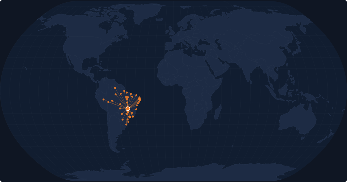 Nonstop route network at Brasília (BSB)